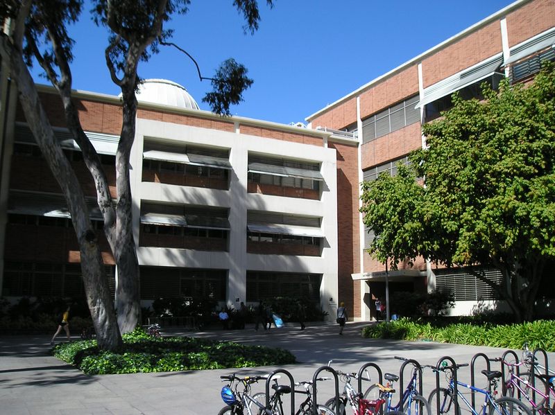 The math sciences building seen from the court of sciences